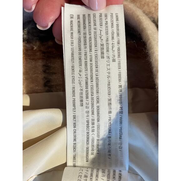 Hollister Jacket Womens XL Brown/Cream Plaid Lined Button-up Pockets Streetwear - Picture 6 of 6